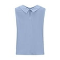 thumbnail image 5 of Ltctricy Tank Tops for Women Trendy Summer Cotton Linen Solid Color Collared Sleeveless Shirts Casual Loose Tunic Blouses, 5 of 5