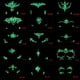 thumbnail image 4 of Pegatinas de tatuajes de taladro brillante para Halloween, pegatina de cara luminosa parpadeante para noche, Bar, fiesta, Carnaval, tatuaje, decoración artística 3D, 4 of 4