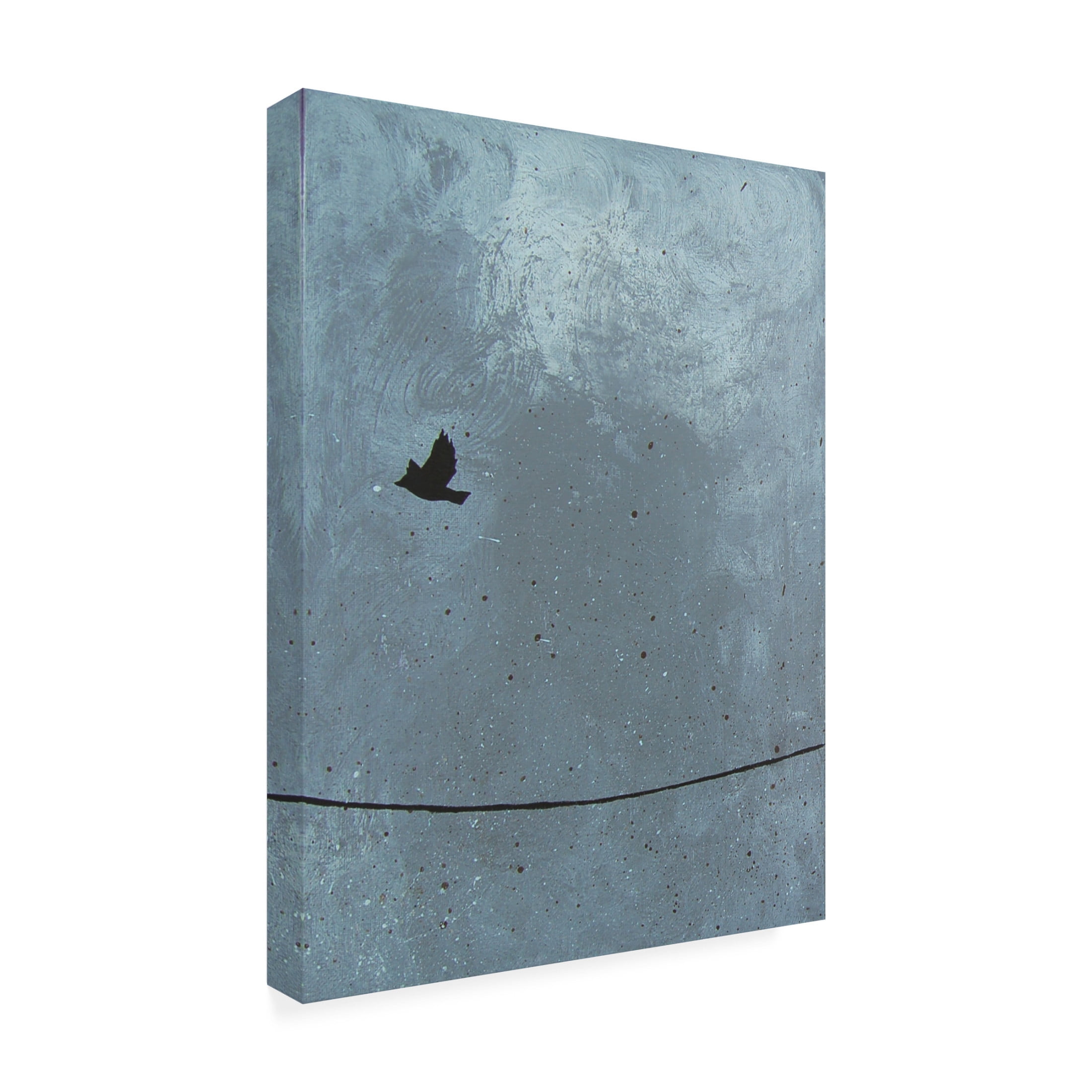 Canvas Wall Art - Nicole Dietz 'Gray Bird' Wall Art for Living Room, Bedroom, or Office Décor by Trademark Fine Art - 24 x 32 Inches