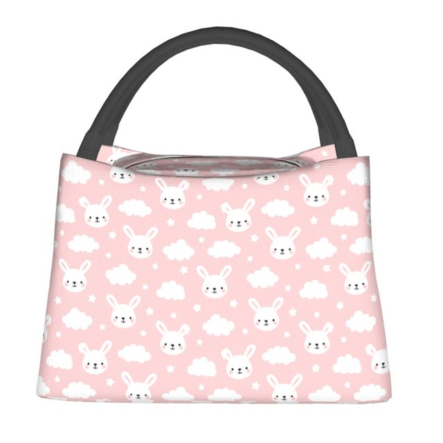 Disketp Rabbit And Cloud Bolsa Térmica Estampada, Bolsa Térmica Aislante para Almuerzo, Playa y Campamento