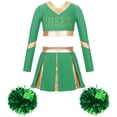 thumbnail image 3 of Tenue de Cheerleading pour Filles Adolescents Uniformes de Cheerleading avec Fleurs Ensemble de Danse pour Enfants Vêtements de Performance, 3 of 6