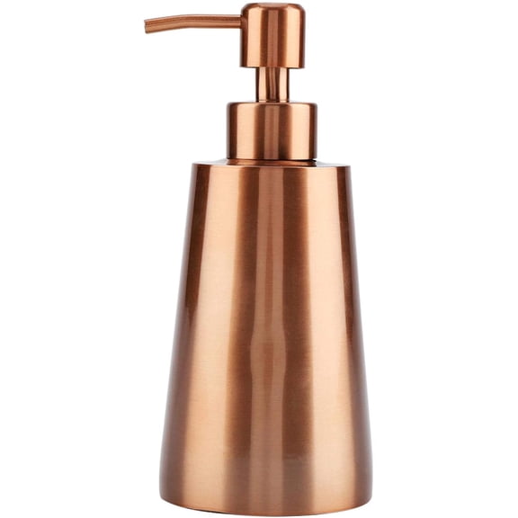 ABCISI Soap Lotion Dispenser, 350ml 304 Stainless Steel Soap Liquid Shampoo Lotion Dispenser for Home Hotel, Rose Gold Bathroom Accessory, Modern and Elegant Decor