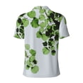 thumbnail image 4 of Rocae Watercolor Green Leaves for Men's Short Sleeve Polo Shirt, Quick Drying Performance Moisture Wicking Sports Men's Golf Shirt Medium, 4 of 9