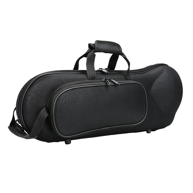 Milaget Professional Trumpet Bag Hard Shell Carrying Case for Brass Instrument Black - Oxford Fabric