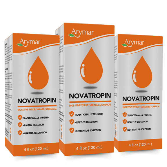 Arymar Novatropin Syrup, 4 fl oz – Herbal Digestive Support (3-Pack)