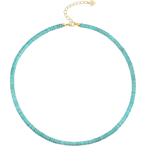 Gemstone Beaded Choker Necklace for Women Boho Turquoise/Cultured Freshwater Pearls/Garnet/Amazonite Jewelry