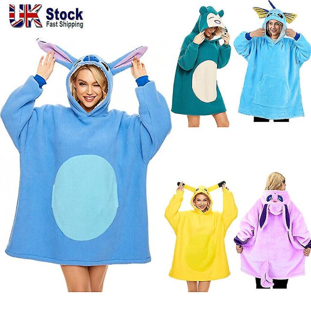 Christmas Gift Adult Oversized Pokemon Hoodie Blanket Soft Fleece Plush