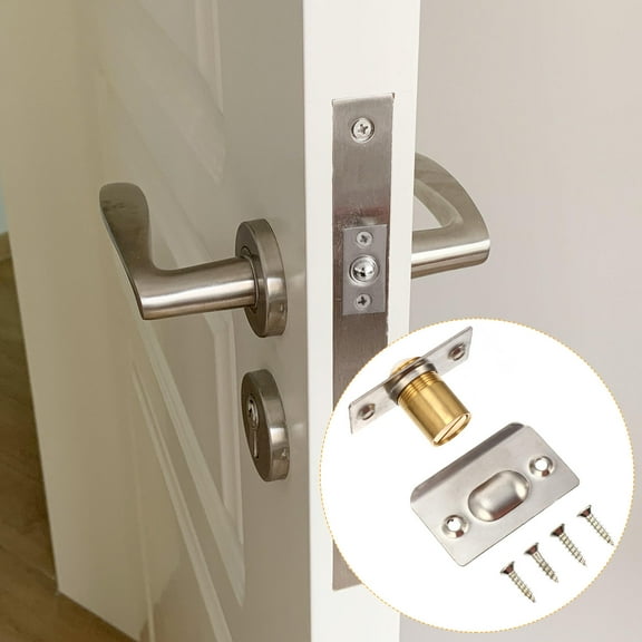 WESIEVYA Copper Ball Catches 2Pcs Silver Stainless Steel for Push Open Latch in Furniture Accessories