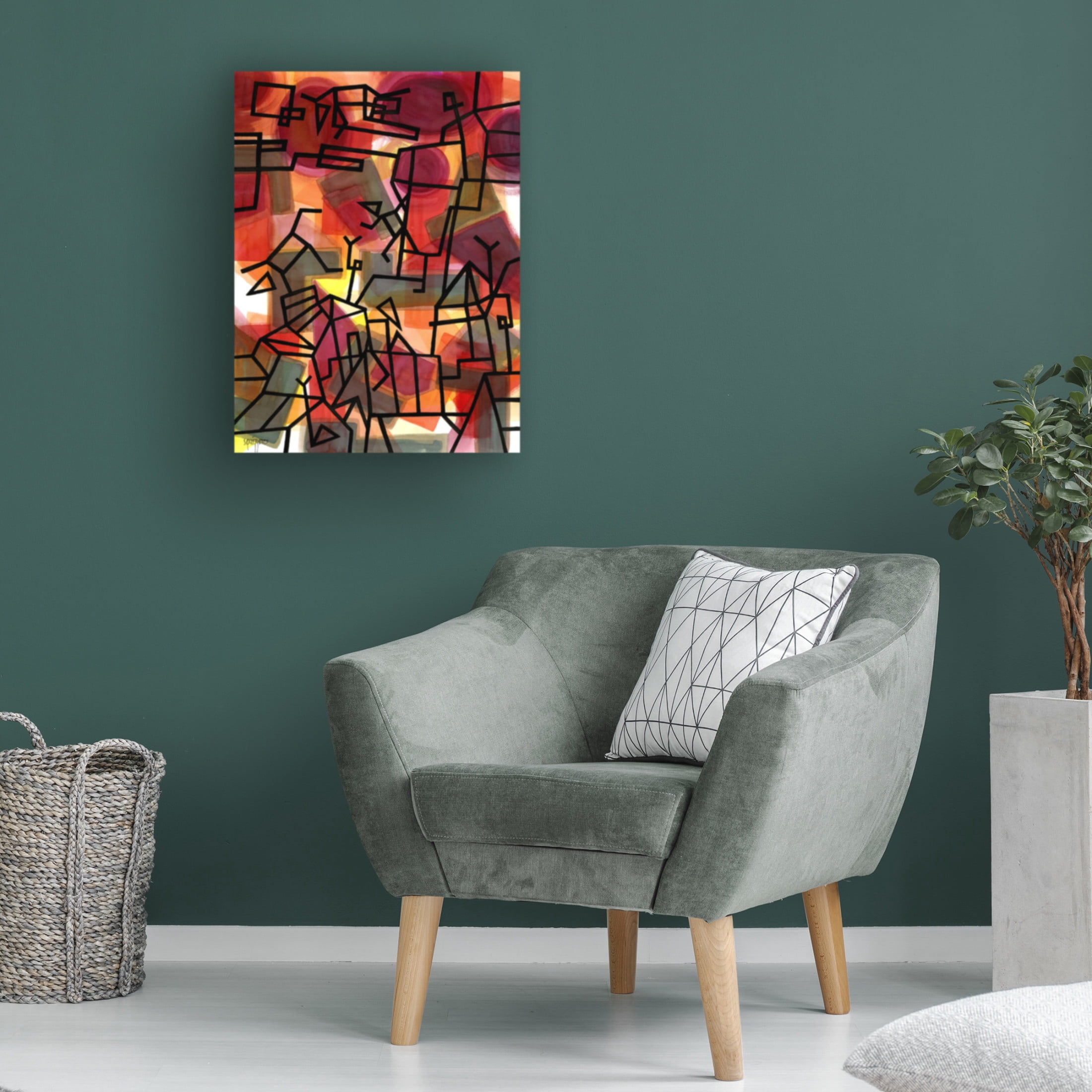 Canvas Wall Art - Antony Squizzato 'Kaboom' Wall Art for Living Room, Bedroom, or Office Décor by Trademark Fine Art - 18 x 24 Inches