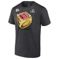 thumbnail image 2 of Men's Fanatics Heather Charcoal Kansas City Chiefs Super Bowl LVIII Champions Ring Big & Tall T-Shirt, 2 of 4