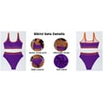 thumbnail image 4 of MOSHU High Waisted Womens Bikini Sets Sporty Two Piece Swimsuits for Women Color Block High Cut Bathing Suits, 4 of 6