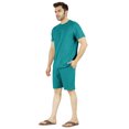 thumbnail image 3 of Inkmeso Solid Cotton 2 Pc Nightwear Set Summer Shorts and Tshirt Set For Men Sleepwear Classic Pajama Set, 3 of 8