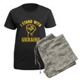 thumbnail image 5 of CafePress - I Stand With Ukraine Women's Dark Pajamas - Women's Short Sleeve Print T-Shirt and Pants Dark Cotton Pajama Set, 5 of 7