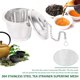 thumbnail image 2 of Infusor de té Miuline, colador de té de acero inoxidable 304 con cadena y gancho, filtro de té premium, malla de grado alimenticio para té de hojas sueltas y especias calientes., 2 of 8