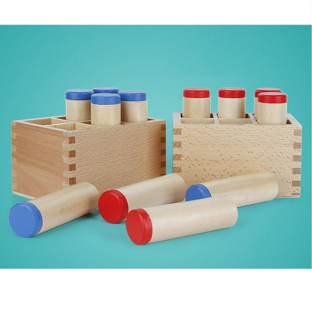 HILABEE Montessori Sensorial Auditory Material - Sound Cylinders Boxes, Kids Educational