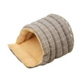 thumbnail image 4 of Almencla Plush Cat Shelter Semi Closed 21.6×15.7×11.8inch Accessory Lightweight for Grey, 4 of 8