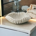 thumbnail image 5 of Scalloped Bowl | Marble Fruit Bowl | Decorative Bowls for Home Decor | Marble Bowl | Large Decorative Bowl | Stone Bowl | Decorative Fluted Bowl | Marble Scalloped Bowl (Set of 8 and 12 Inches), 5 of 9