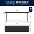 thumbnail image 3 of Mesa plegable rectangular de plástico de 6 pies para interiores y exteriores color negro, 3 of 8