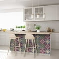 thumbnail image 6 of Mi Alma Peel & Stick Tiles - Pink Green Spanish Vinyl Backsplash 12x12, 6 of 11