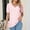 Pink, variant on Sentmoon Womens Strappy Cold Shoulder Shirts V Neck Short Sleeve Tops Breathable Casual Basic Plus Size Womens Summer Tops 2025 Summer Saving