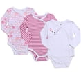 thumbnail image 1 of Preemie Clothes Baby Kimono Side Snap Onesie Girl Long Sleeve Bodysuit Premature Pink, 1 of 6