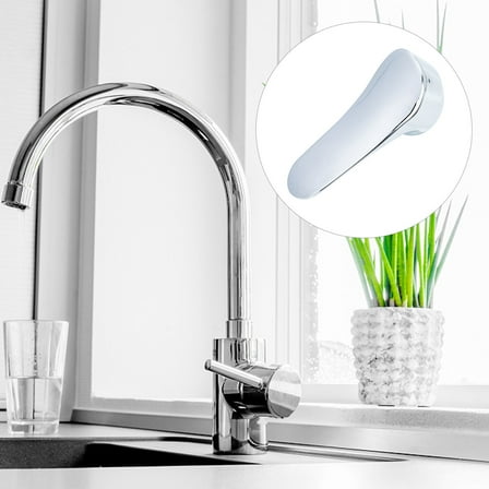 STOBOK 2 Sets Bathroom Sink Handle Replacement Alloy Silver for Shower Faucets