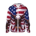 thumbnail image 1 of Balery USA Eagle with Spread Wings Sudadera ligera de manga larga con capucha y protección solar UPF 50+ para hombre y mujer, ideal para pesca y running-X-Large, 1 of 7