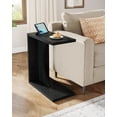 thumbnail image 3 of Tribesigns C-Shaped End Table, Couch Table for Small Space, Small Sofa Side Table for Living Room, Bedroom (1PC, Black), 3 of 5