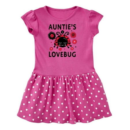 

Inktastic Valentine s Day Auntie s Lovebug Gift Toddler Girl Dress