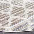 thumbnail image 4 of SAFAVIEH Cabana Burke Geometric Indoor/Outdoor Area Rug, Grey/Ivory, 6'7" x 6'7" Round, 4 of 8