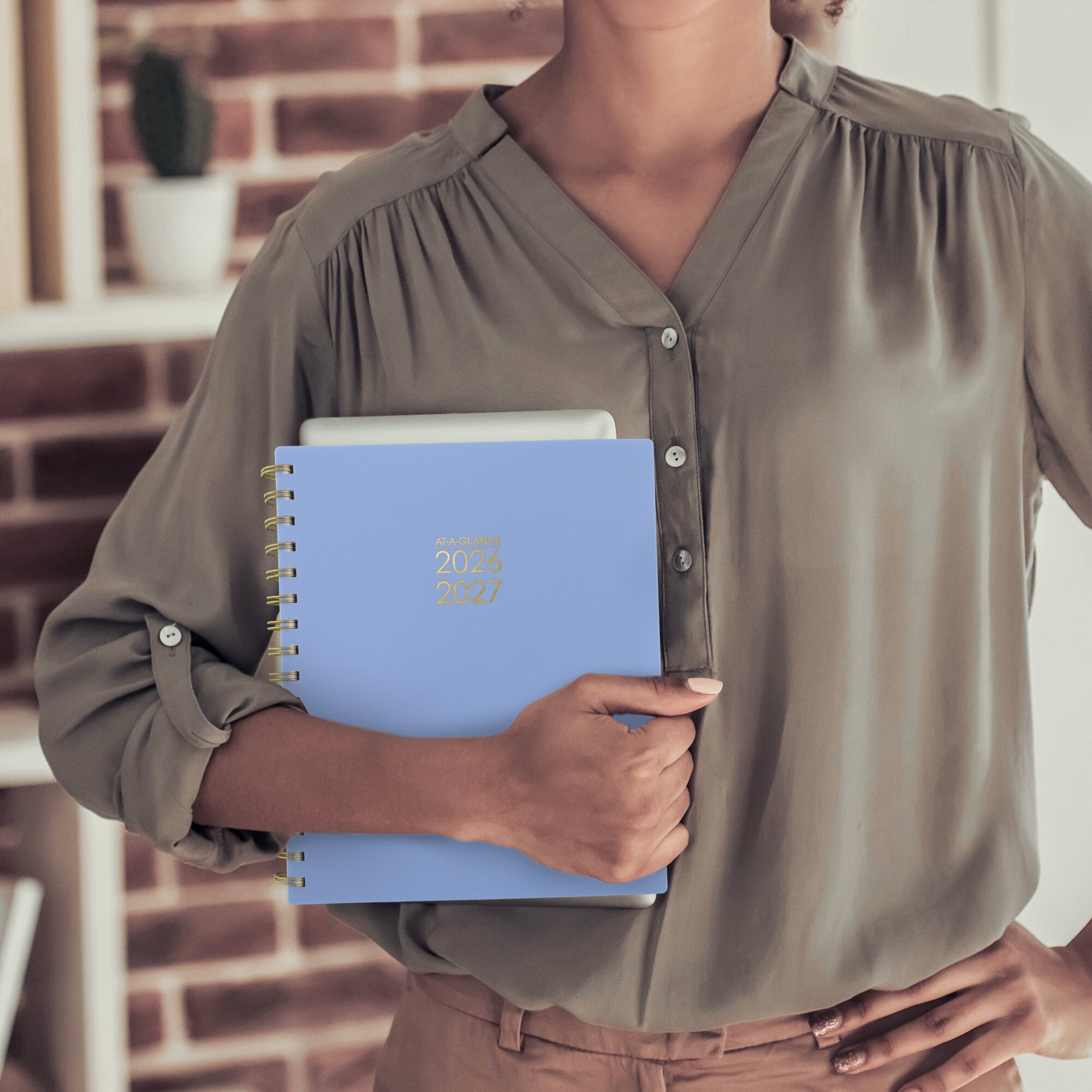 AT-A-GLANCE Harmony Academic 2026-2027 Weekly Monthly Planner Blue Aura Medium 7
