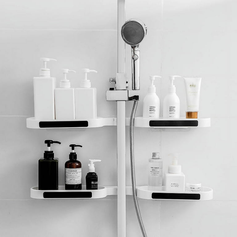 Bathroom Shower Wall Mount Shampoo Storage Holder With Suction Cup