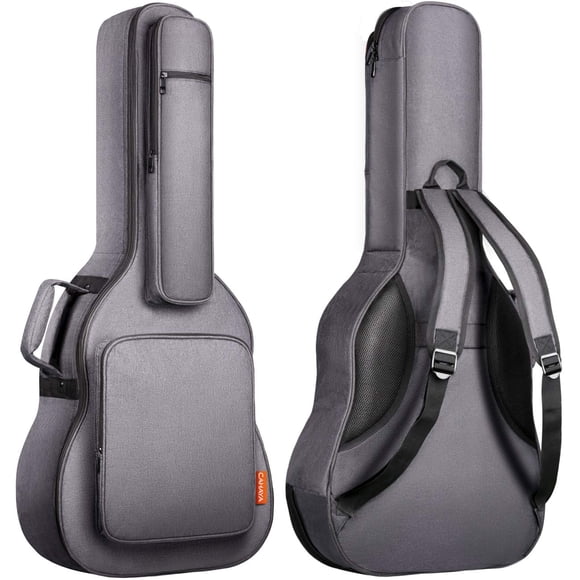 CAHAYA Guitar Bag Acoustic Reinforced 0.8 Inch Thick Sponge Overly Soft Padded Guitar Case with 5 Pockets,Neck Cradle,Back Hanger