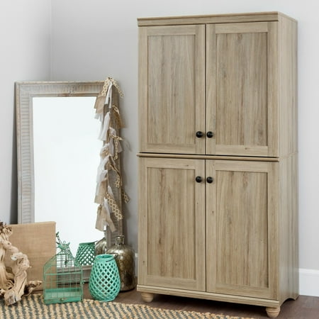 Hopedale 4 - Door Storage Armoire - Rustic Oak - South Shore