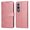 Pink, variant on Wallet Phone Case for OnePlus Nord CE4 Lite with Card Holder and Stand Function Pink