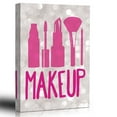thumbnail image 1 of wall26 Home Decor - Bokeh Makeup - Pink and Champagne - Stencil Style - Art Deco Modern Design Graphic - Canvas Art Home Decor - 24x36 inches, 1 of 3