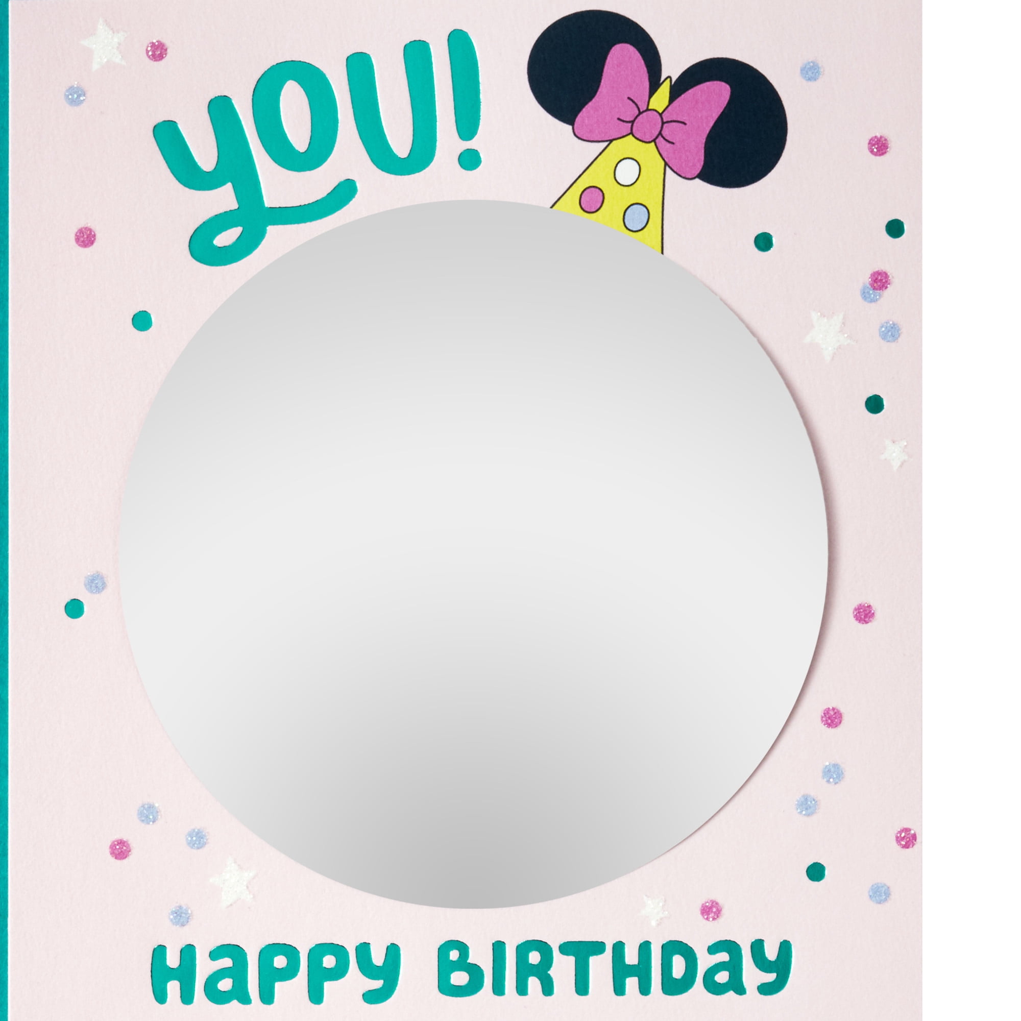 Hallmark Disney Junior Minnie Mouse First Birthday Card With Mirror (Super Cute)