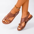 thumbnail image 5 of Brown Women'S Plus Size Casual Footwear Versatile Thong Sandals Spring Summer Trendy Comfortable Beach Shoes, 5 of 9