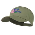 thumbnail image 2 of North Dakota Wild Prairie Rose Flower Embroidered Cap - Olive OSFM, 2 of 5