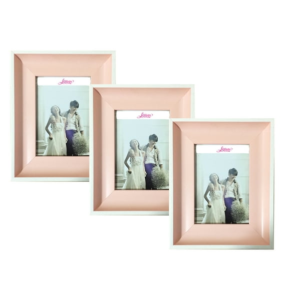 Lilian Light Pink Display 4x6 Desk Photo Frame(3-Pack)