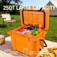 thumbnail image 6 of MQJIAZHI 25QT Hard Sided Ice Chest Cooler Insulated Portable Hard Cooler with Bottle Opener, Cup Holder, Forming Ruler, for Travel Beach Camping Fishing, 6 of 10