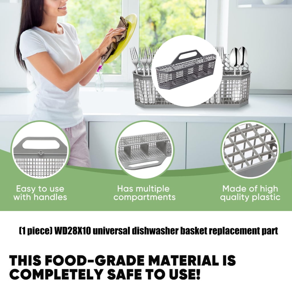 Dishwasher Basket Replacement for Cutlery Fits Multiple Models Saves Space