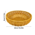 thumbnail image 2 of Handwoven Wicker Storage Bowl, Versatile Basket For Fruit Display, Bread Serving, Or Home Organization, Rustic Accent For Kitchen, Pantry And Coffee Table, 2 of 5