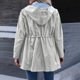thumbnail image 4 of Chaquetas y abrigos casuales con capucha de manga larga para mujer, abrigos y chaquetas resistentes al viento para excursiones de senderismo al aire libre, impermeables con capucha, rompevientos, abri, 4 of 6