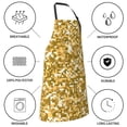 thumbnail image 5 of Kdxio Glitter Gold Apron with Pockets Adjustable Kitchen Aprons for Men Women Waterproof Aprons for Cooking,Drawing,Crafting, Baking Household Cleaning, 5 of 8