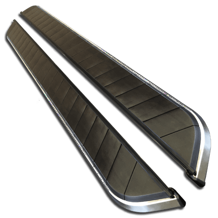 Cherokee Edge - Broadfeet EZ R44 Running Boards for 2011-2016 Jeep Grand Cherokee in Black with Chrome Edge Accent