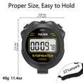 thumbnail image 3 of PULIVIA Digital Silent Stopwatch – Simple Timer for Running, Swimming, Racing, Jump Rope, and More – Large Display, Lightweight, Water-Resistant, with Lanyard – Black, 3 of 7