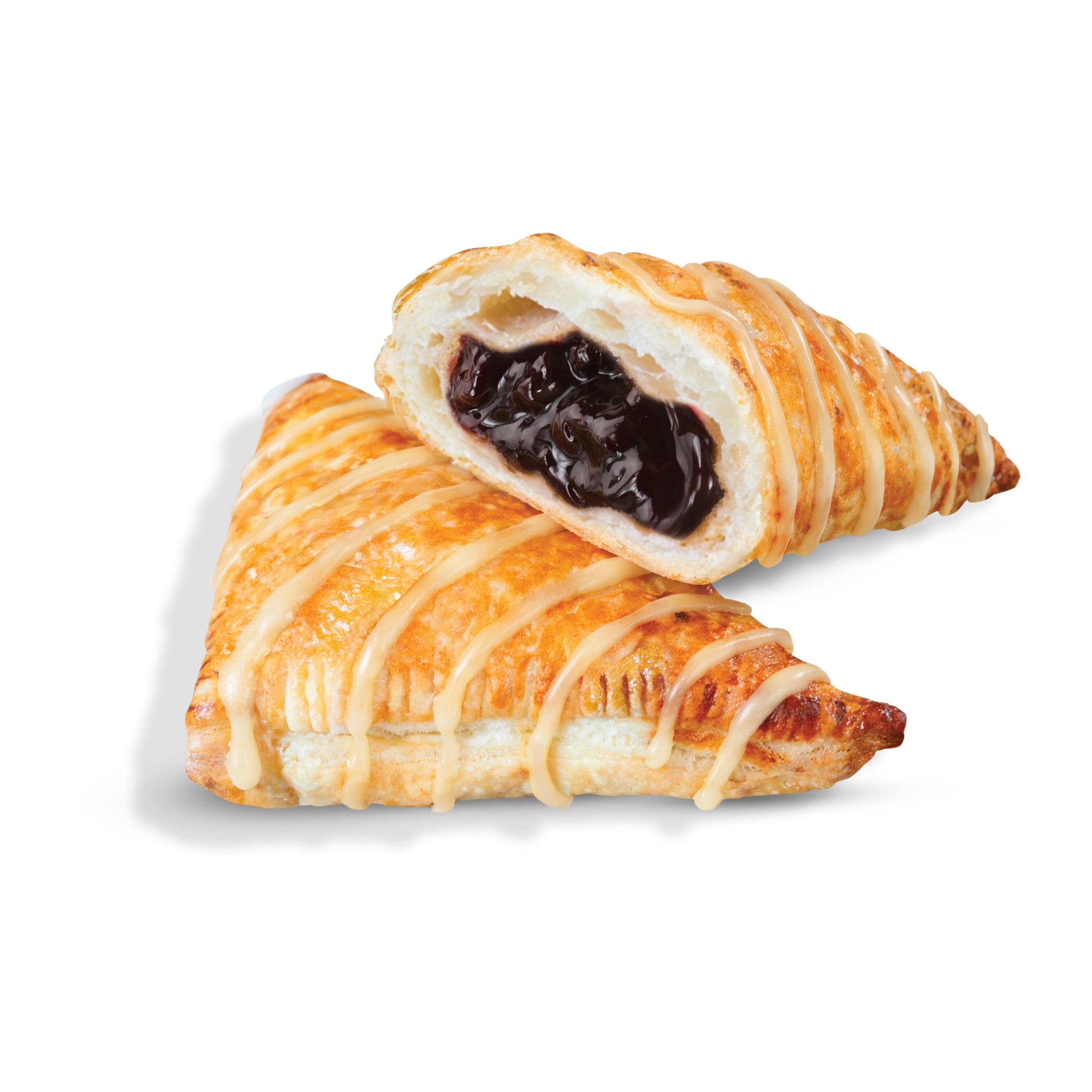 Jus-Rol Blueberry Puff Pastry Turnover Kit, 15.45 oz, Makes 4 Turnovers – Refrigerated Flaky & Layered Pastry with Real Fruit Filling and Icing
