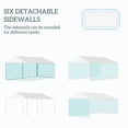 thumbnail image 4 of Homiyad 20' x 10' Outdoor Party Tent Gazebo Wedding Canopy with Removable Mesh Sidewalls, White, 4 of 8