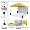 thumbnail image 5 of CROWN SHADES Canopy Tent, 10 x 10 Foot Portable Pop Up Outdoor Shelter with 1 Sidewall, Easy 1 Push Center Lock, UV Protection, and Carry Bag, Yellow, 5 of 8